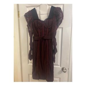 Dolce gabbana burgundy dress
